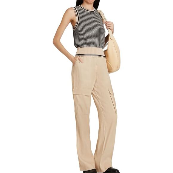 FRAME Linen Blend Twill Cargo Pants - Picture 2 of 10